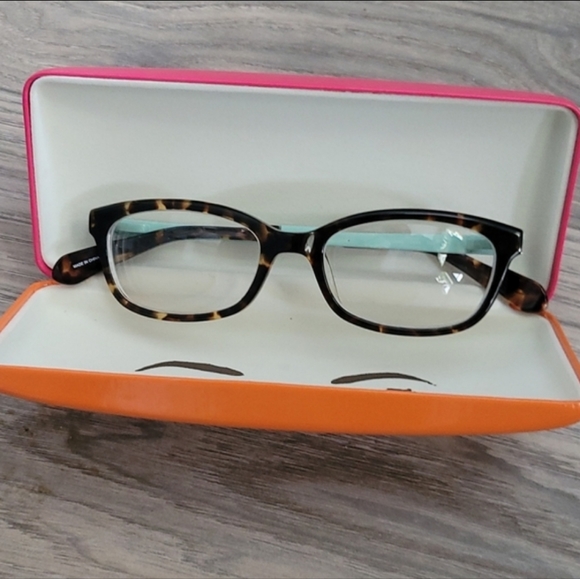 KATE SPADE Eyeglasses with Case & Cleaning Cloth Tortoise "Jazmine" - Picture 6 of 6